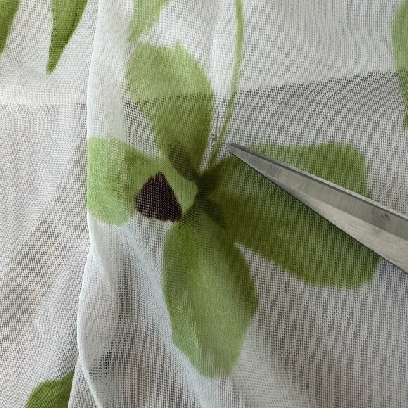 Vintage Y2K Halter Dress Juniors Small White Green Floral Fairy Babydoll Party - Picture 10 of 10